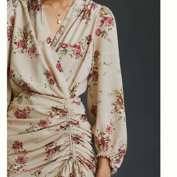 ⭐️ En Saison Floral Boho Peasant Modern Hipster Hippie Romantic Art Ruffle Dress - Picture 2 of 4
